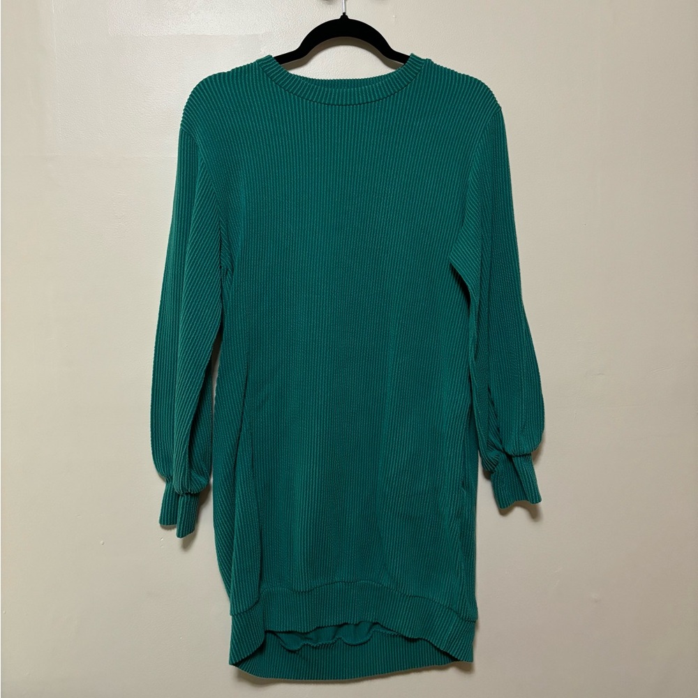 Green ribbed Sweater dress M